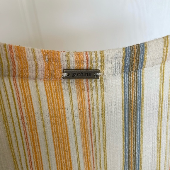 Prana California Dreaming Maxi Dress M Organic Cotton In Golden Hour Stripe - Picture 10 of 15